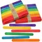 CraftySticks Colored Wood Craft Sticks 4.5 Inch, Red Orange Yellow Green Blue Purple White Black Pink Brown Popsicle Sticks